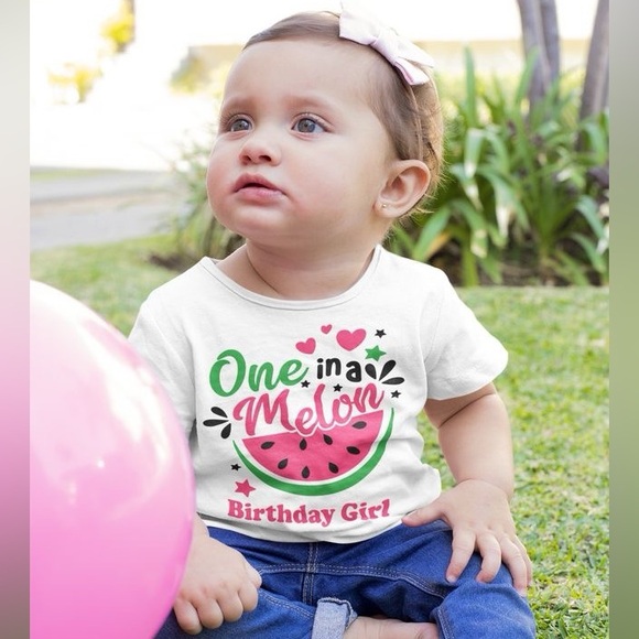 One In A Melon First Birthday Tee/Onesie - Picture 1 of 2